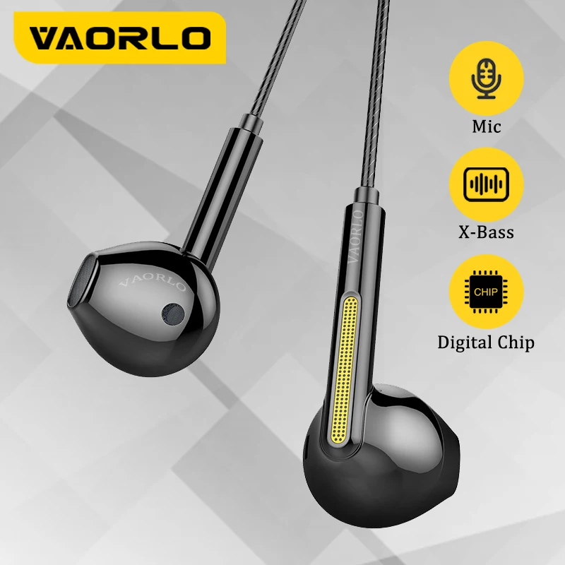 Usb C Earphone - VAORLO 3.5mm/Type-C Wired Headphones Heavy Bass