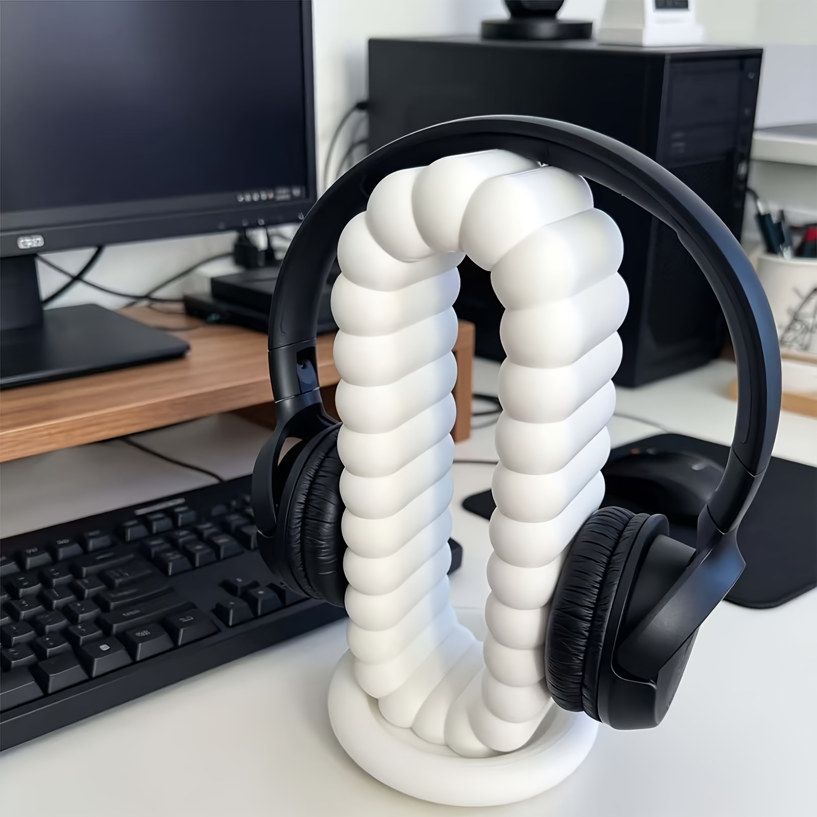 Headphone Stand Desk - 3D Printed Creative Headphone Stand, Desktop