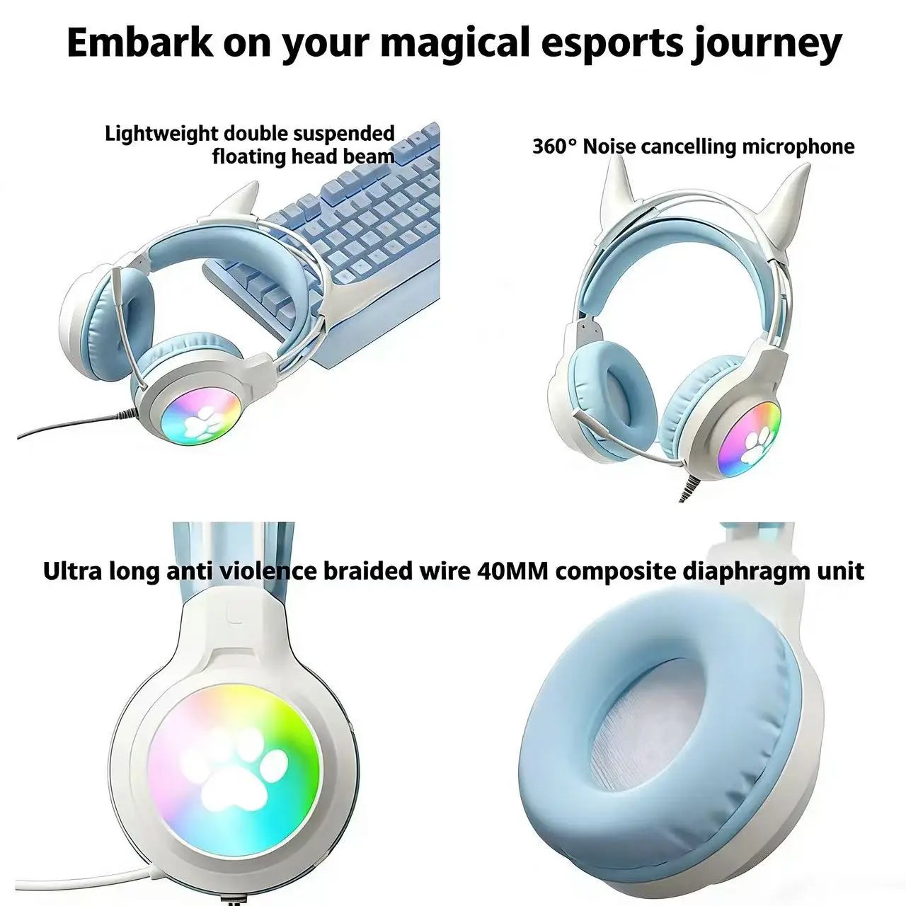 SOYTO RGB Light Wired Over-Ear - Noise Cancelling Headphone review and price