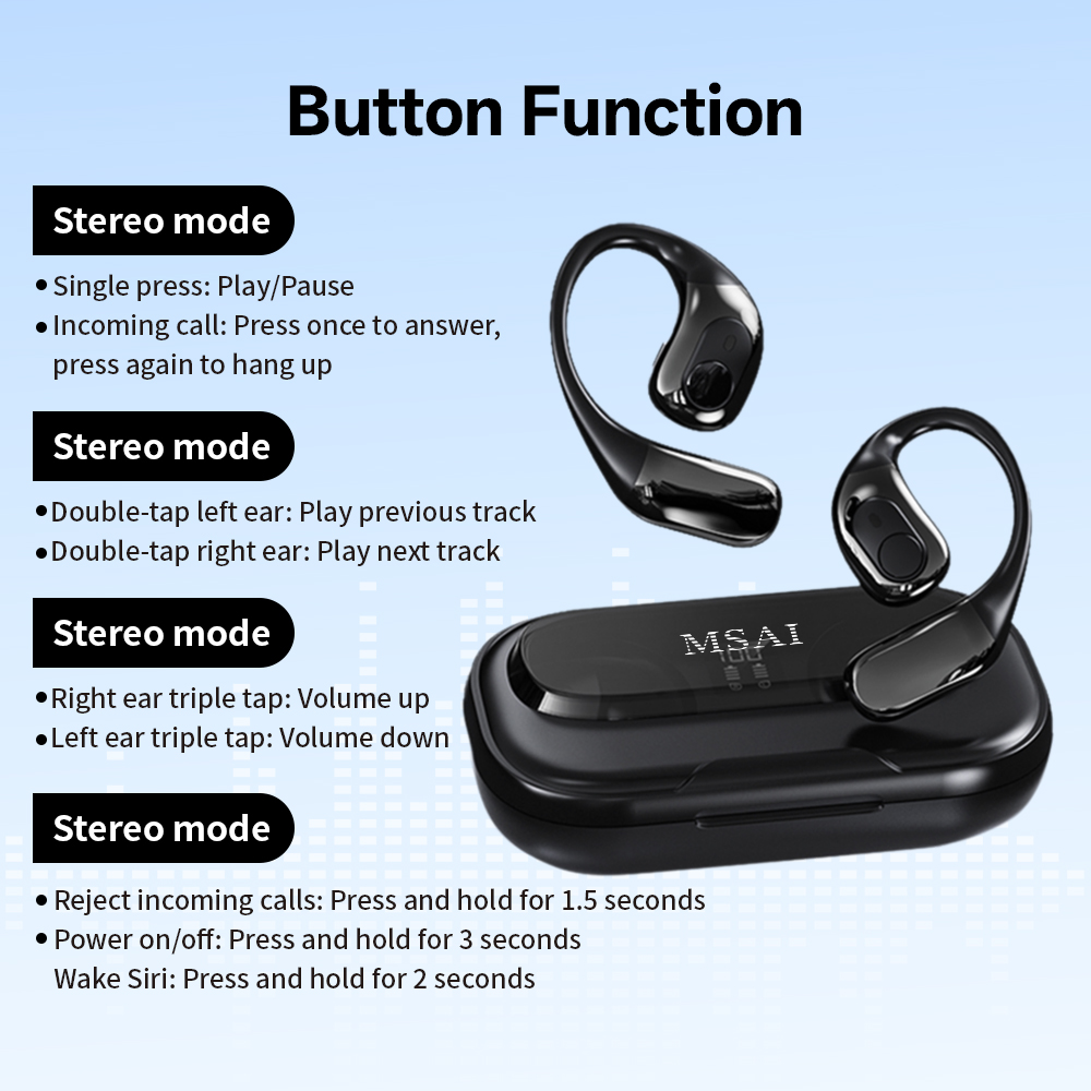 MSAI T23 AI Translator Earbuds - Earbuds Charging Case review and price