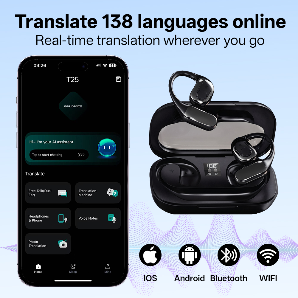 MSAI T23 AI Translator Earbuds - Earbuds Charging Case review and price