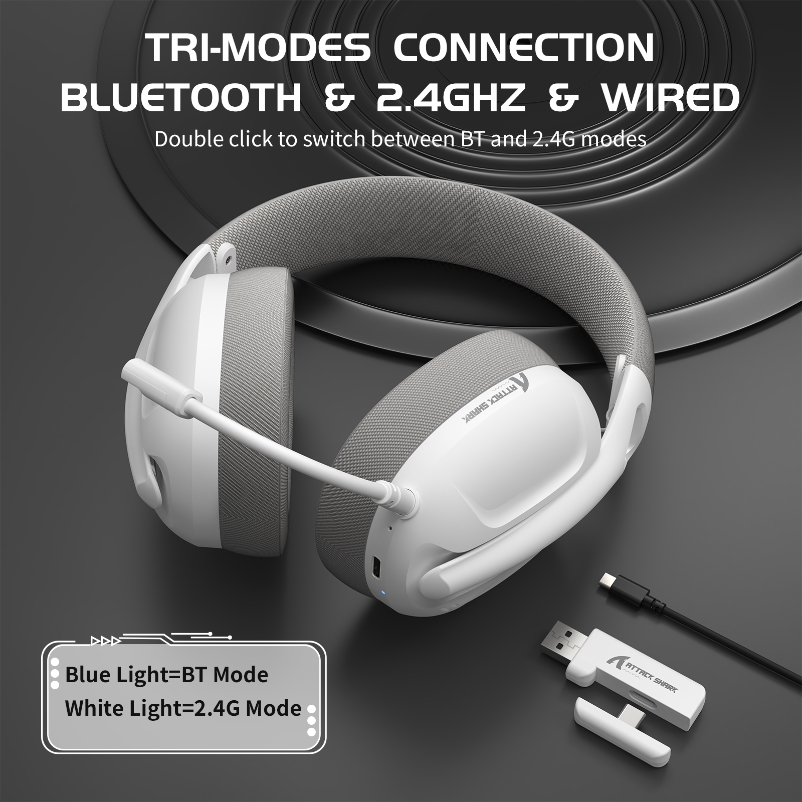 ATTACK SHARK L80 Ultra-Light T - Gaming Headset Rgb review and price
