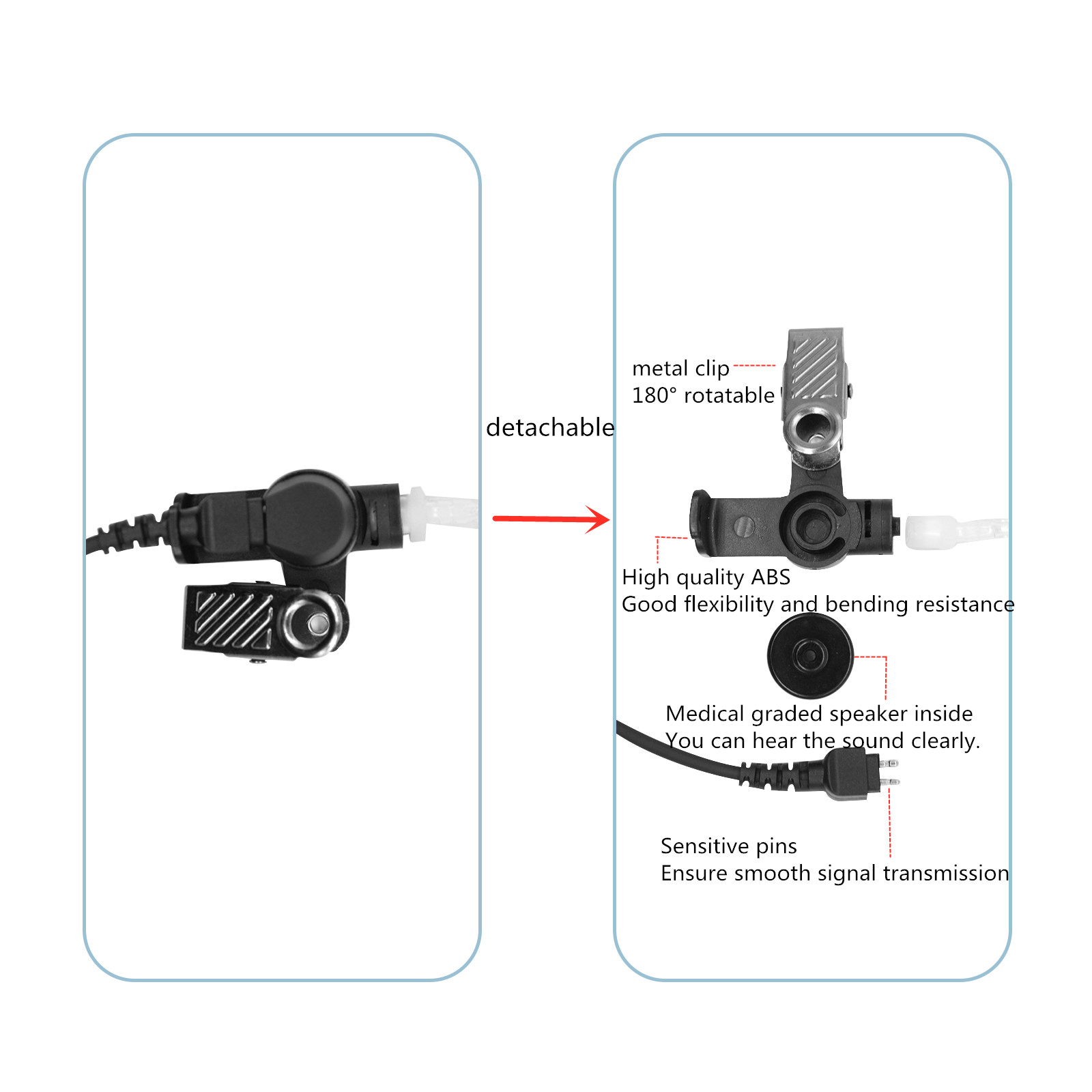 Earpiece Surveillance Kit, Wal - Wired Earphone Mic review and price