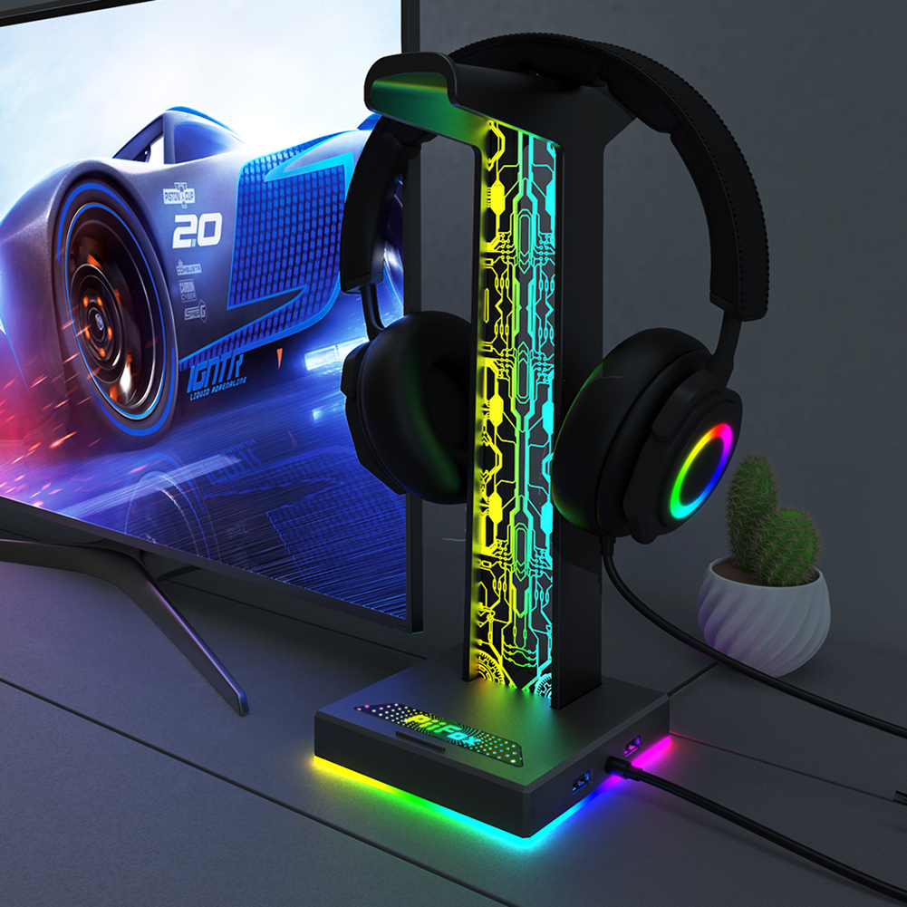 RGB Gaming Headphone Stand Dua - Gaming Headset Rgb review and price