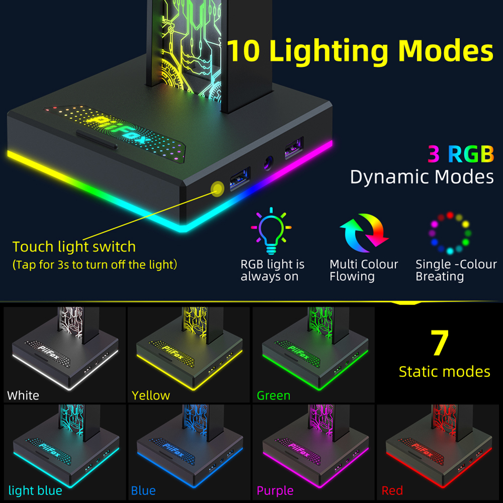 RGB Gaming Headphone Stand Dua - Gaming Headset Rgb review and price